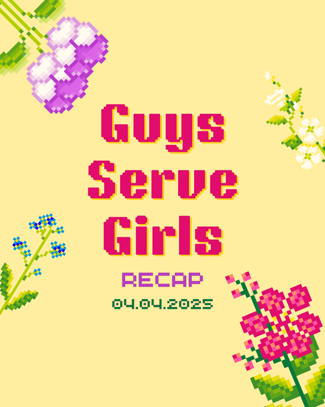 Guys Serve Girls Recap Graphic